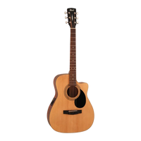Cort AF515CE Acoustic Electric Guitar With Cutaway And Bag Open Pore