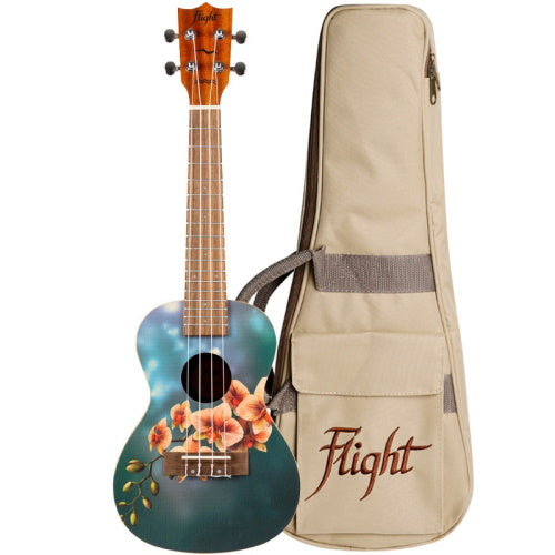 Flight Ukulele Orchid Concert AUC33 with Bag