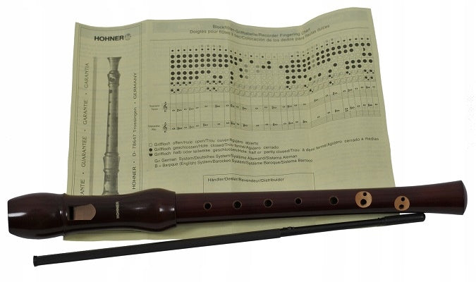 Hohner 9550 C-Soprano Recorder Two Piece Wooden Baroque