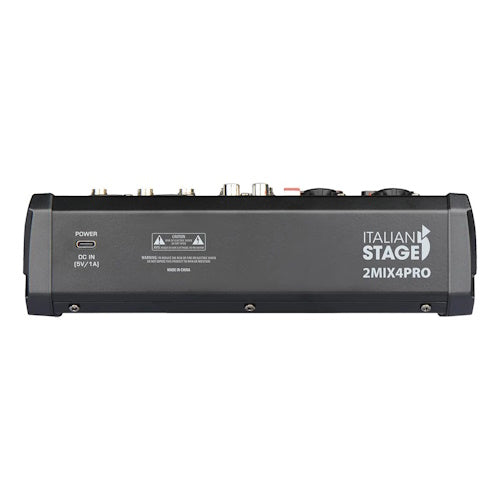 Italian Stage 2MIX4PRO USB Stereo Mixer 4-Ch with Bluetooth and DSP MultiFX