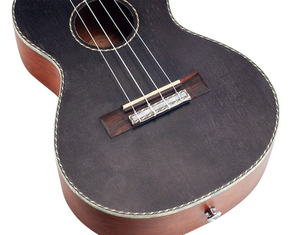 Mahalo Tenor Ukulele Pearl Series Transparent Black Top Satin