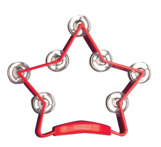 Mano Percussion TMP50R 14 Jingle Star Tambourine In Red