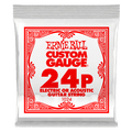 Ernie Ball .024 Plain Steel Electric or Acoustic Guitar Strings 6 Pack