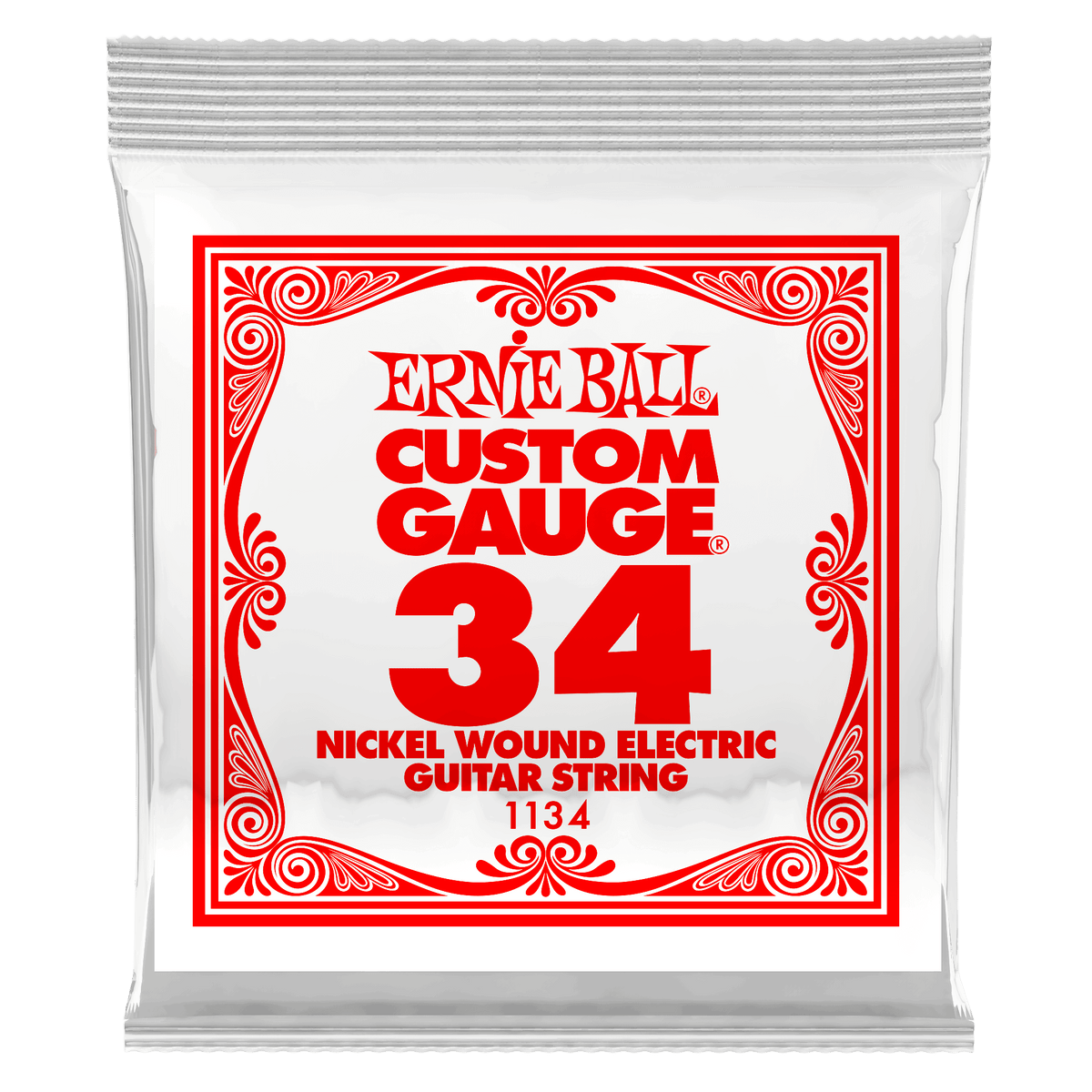 Ernie Ball .034 Nickel Wound Electric Guitar Strings 6 pack