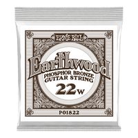 Ernie Ball .022 Earthwood Phosphor Bronze Acoustic Guitar Strings 6 Pack