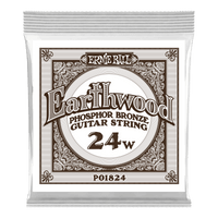 Ernie Ball .024 Earthwood Phosphor Bronze Acoustic Guitar Strings 6 Pack
