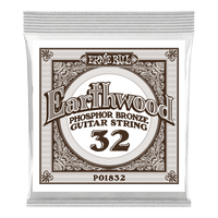 Ernie Ball .032 Earthwood Phosphor Bronze Acoustic Guitar Strings 6 Pack