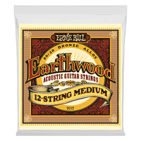 Ernie Ball Medium Earthwood 80/20 Bronze 12-String Acoustic Guitar Strings 11-52 Gauge