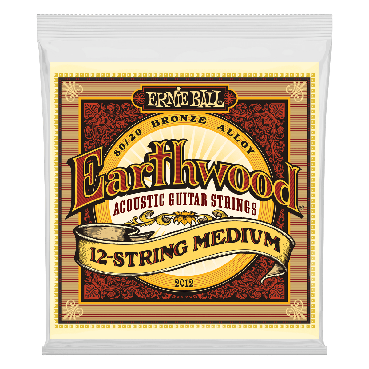 Ernie Ball Medium Earthwood 80/20 Bronze 12-String Acoustic Guitar Strings 11-52 Gauge