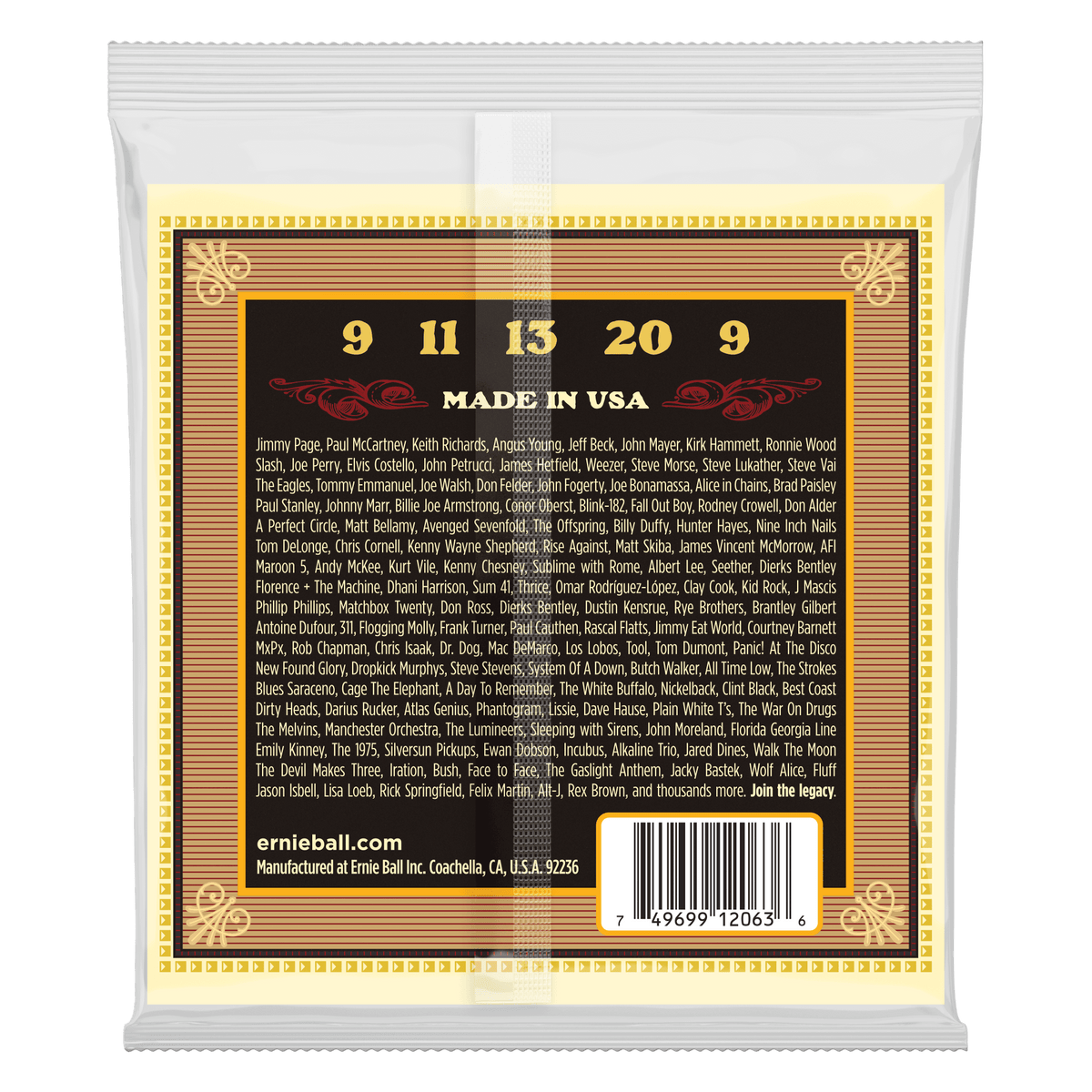 Ernie Ball Earthwood 80/20 Bronze Loop End 5-String Bluegrass Banjo Strings 9-20 Gauge