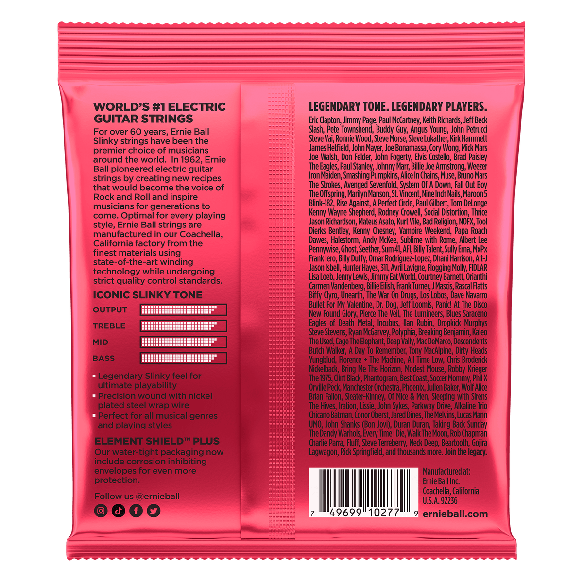 Ernie Ball Burly Slinky Nickel Wound Electric Guitar Strings 11-52 Gauge