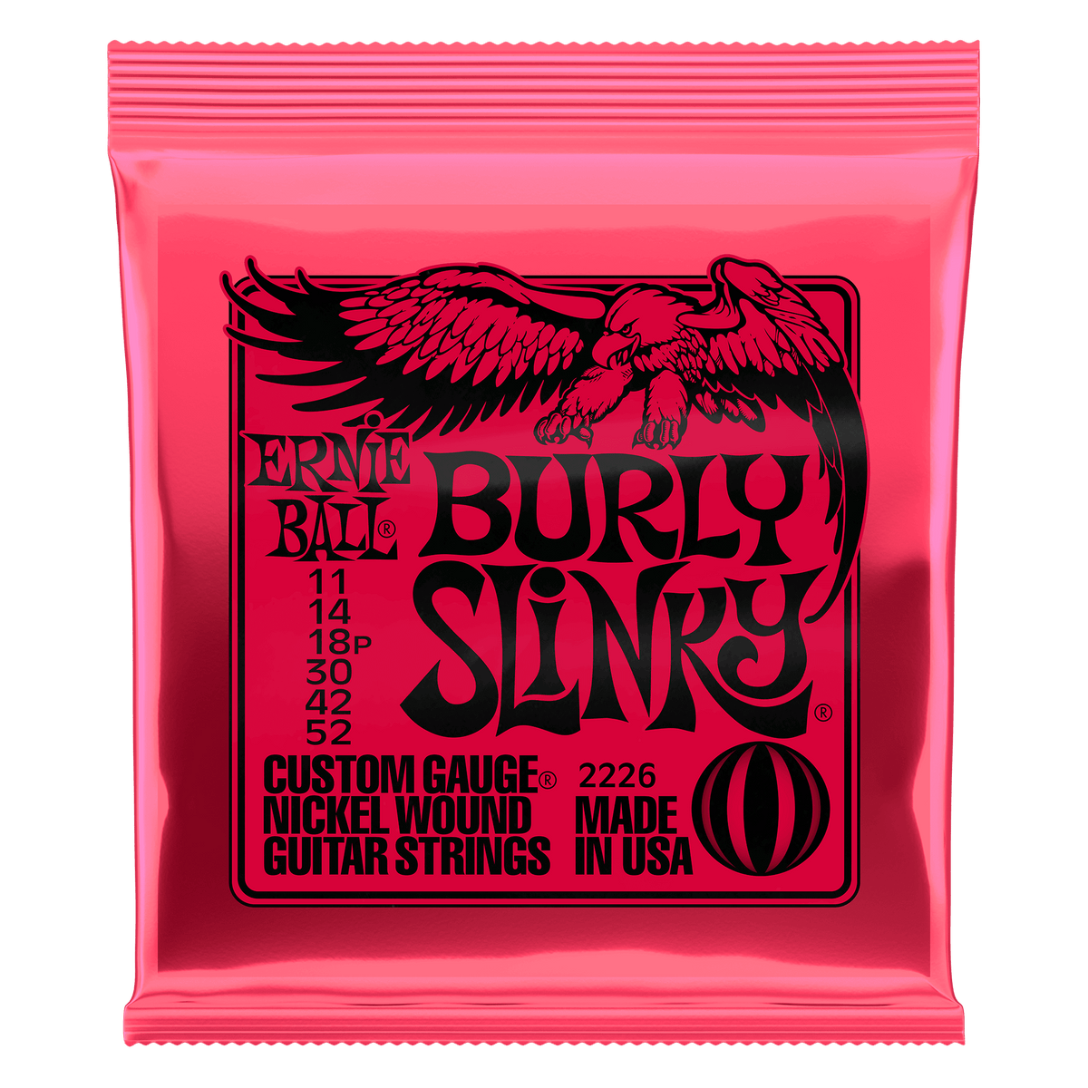 Ernie Ball Burly Slinky Nickel Wound Electric Guitar Strings 11-52 Gauge