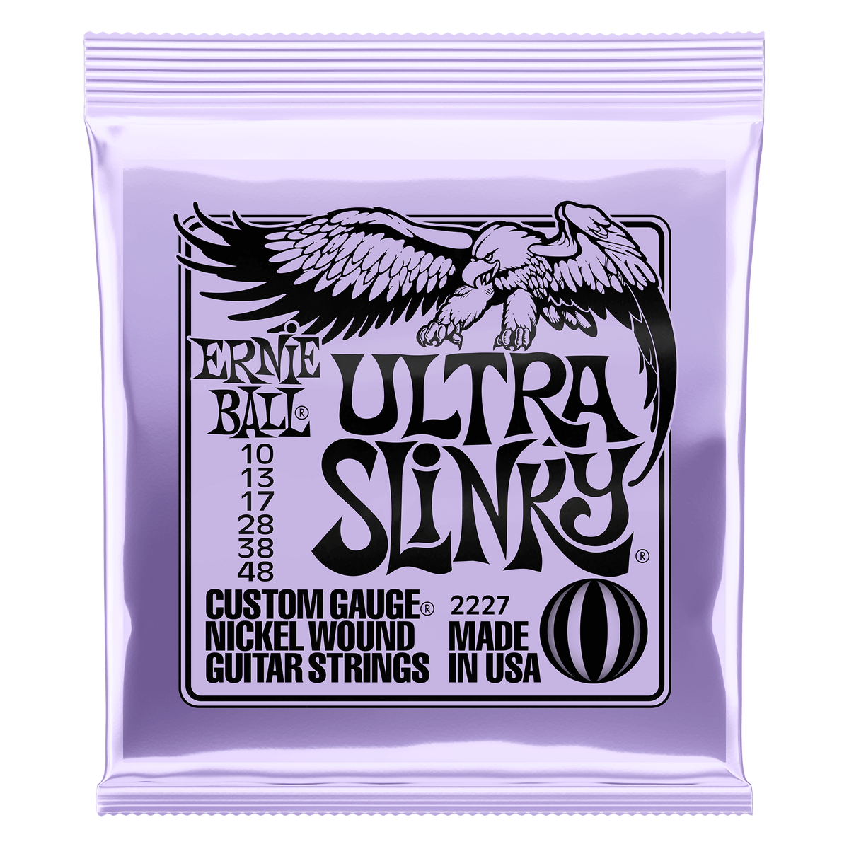 Ernie Ball Ultra Slinky Nickel Wound Electric Guitar Strings 10-48 Gauge