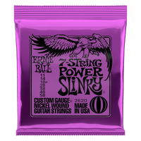 Ernie Ball Power Slinky Nickel Wound 7-String Electric Guitar Strings 11-58 Gauge