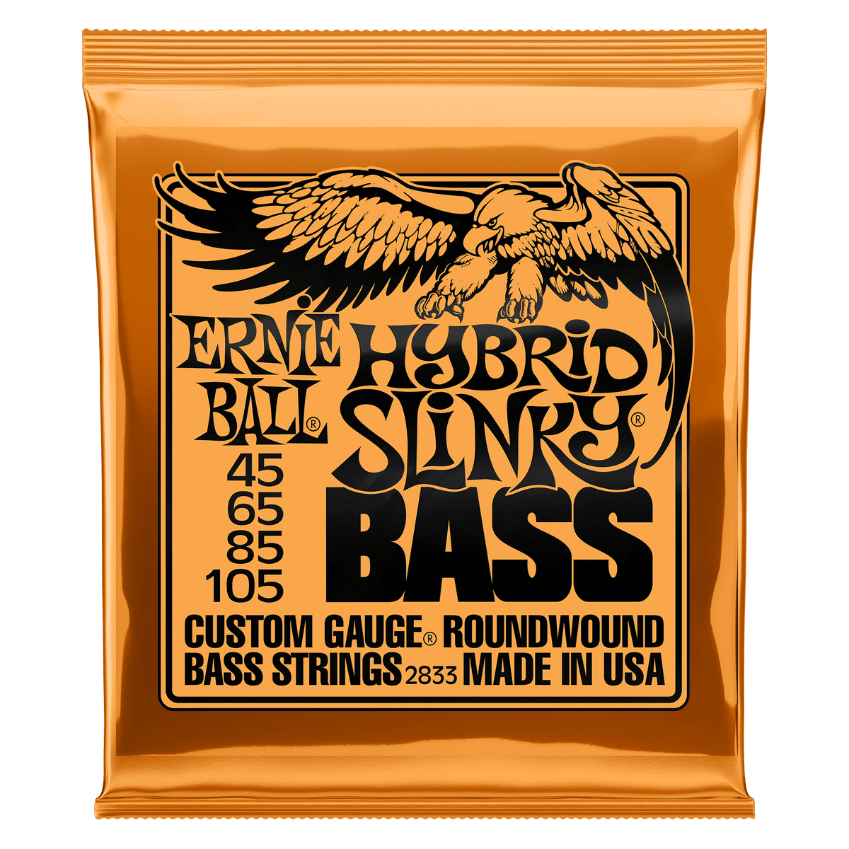 Ernie Ball Hybrid Slinky Nickel Wound Electric Bass Strings 45-105 Gauge