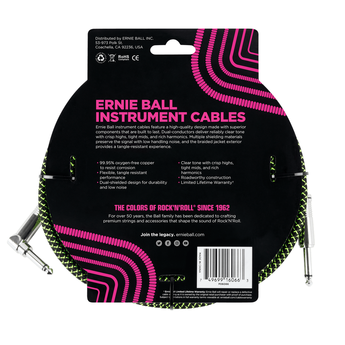 Ernie Ball Braided Instrument Cable