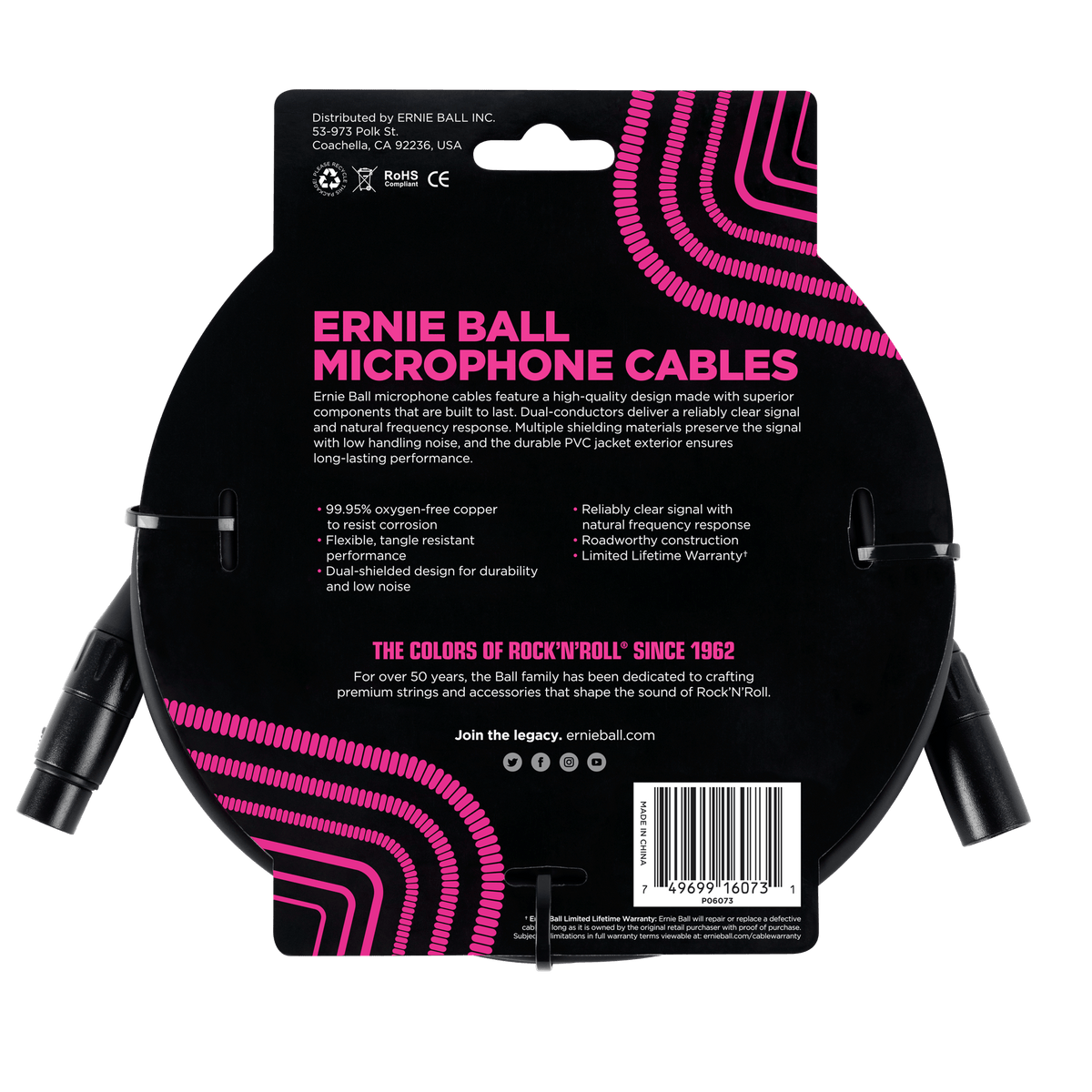 Ernie Ball Classic XLR Microphone Cable