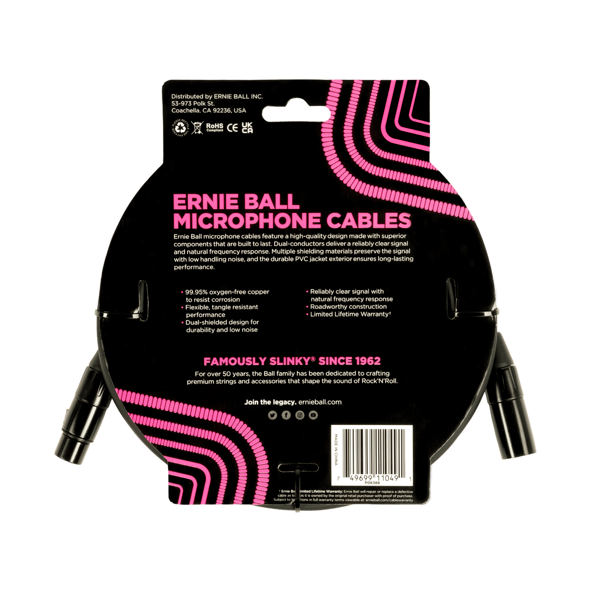 Ernie Ball Classic XLR Microphone Cable