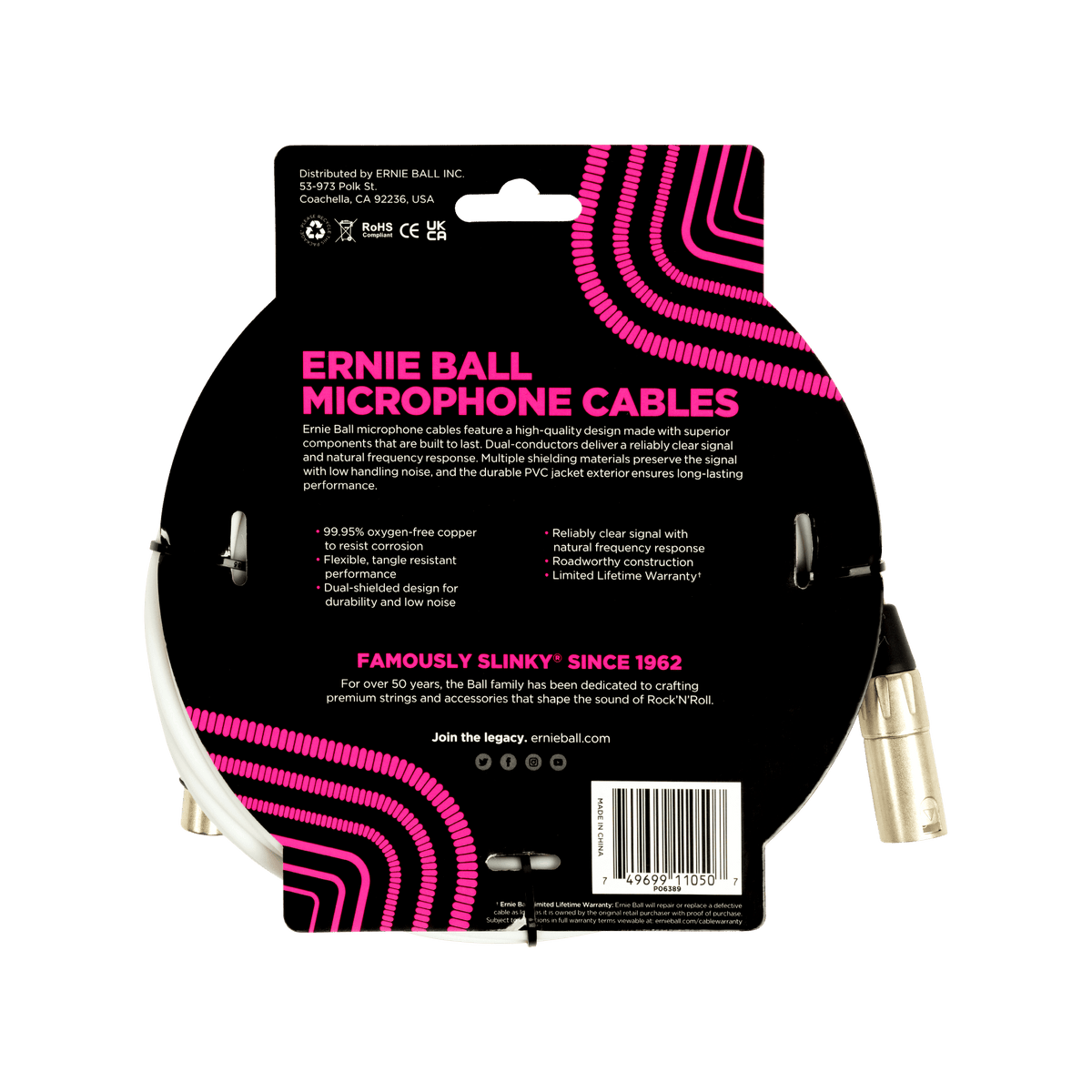 Ernie Ball Classic XLR Microphone Cable