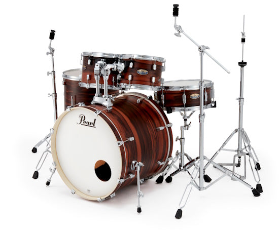 Pearl Decade Maple Exotic 22" Drum Kit with Hardware in Matte Dark Walnut