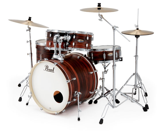 Pearl Decade Maple Exotic 22" Drum Kit with Hardware in Matte Dark Walnut