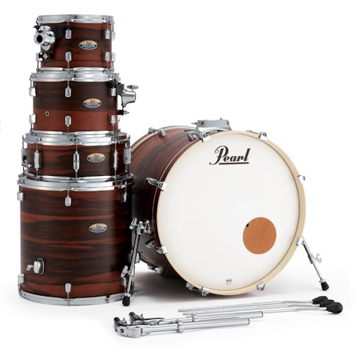 Pearl Decade Maple Exotic 22" Drum Kit with Hardware in Matte Dark Walnut