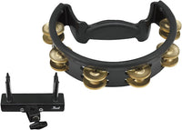 Pearl Tambourine PTM-10GHX Quick Mount Brass Jingles with Holder