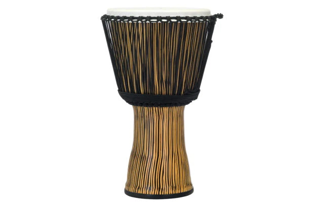 Pearl 12″ Roped Tuned Synthetic Shell Djembe - Zebra Grass