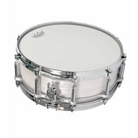 Pearl Phenolic 14″ x 5" Free Floating Snare Drum in Pearl White Oyster 75th Anniversary