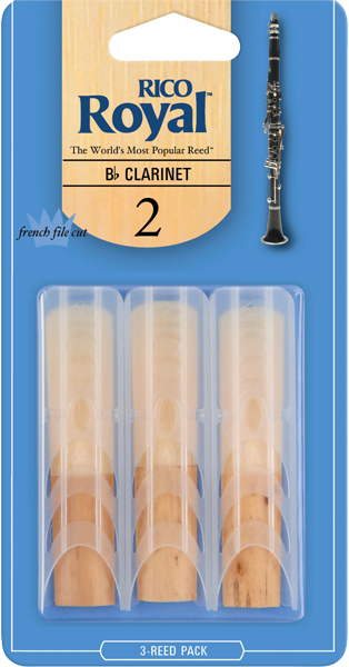 Rico Royal Bb Clarinet Reeds 3-Pack Size 2