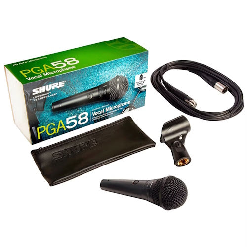 Shure PGA58 XLR Cardioid Dynamic Vocal Microphone with XLR Cable