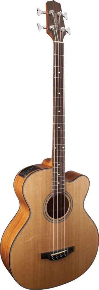 Takamine TGB30CENAT GB30 Series Acoustic Electric Bass Guitar with Cutaway in Natural Finish