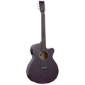 Tanglewood TA4-CEPU Azure SuperFolk Cutaway with Pickup Quilted Ash Foxglove Purple Gloss