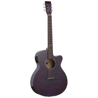 Tanglewood TA4-CEPU Azure SuperFolk Cutaway with Pickup Quilted Ash Foxglove Purple Gloss