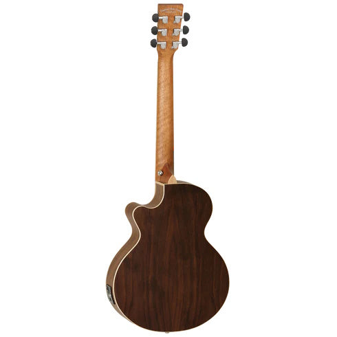 Tanglewood TDBTTCEBW Discovery Exotic Traveller Cutaway with Pickup Black Walnut