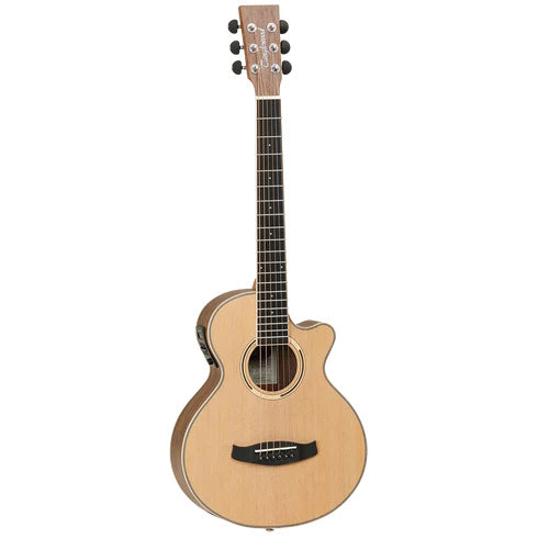 Tanglewood TDBTTCEBW Discovery Exotic Traveller Cutaway with Pickup Black Walnut