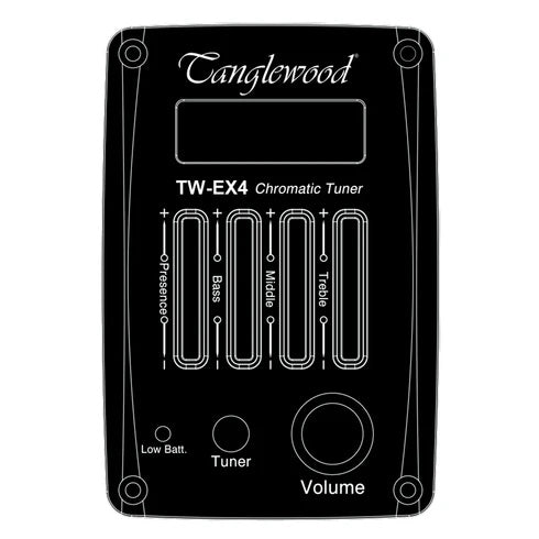 Tanglewood TDBTTCEBW Discovery Exotic Traveller Cutaway with Pickup Black Walnut