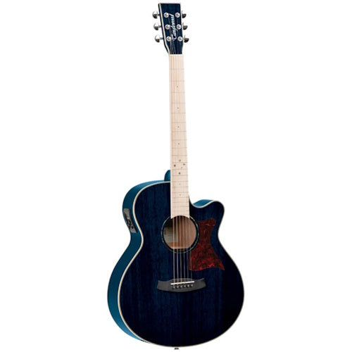 Tanglewood TW4EBLA Winterleaf Blonde Superfolk Cutaway with Pickup Bondi Blue Gloss