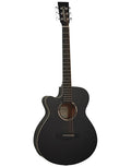Tanglewood TWBBSFCELH Blackbird Left-Handed SuperFolk Acoustic with Pickup Smokestack Black Satin