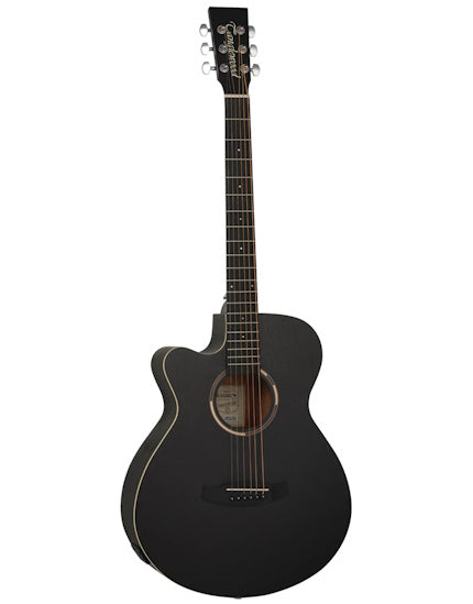 Tanglewood TWBBSFCELH Blackbird Left-Handed SuperFolk Acoustic with Pickup Smokestack Black Satin