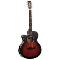 Tanglewood TWPRO4-CE-AVB-LH Winterleaf Pro Super Folk Cutaway with Pickup Antique Vintage Burst Left Handed