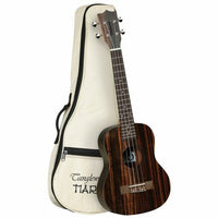 Tanglewood TWT19B Tiare Tenor Ukulele All Figured Ebony with Gig Bag