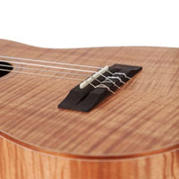 Tiki 2 Series Mahogany Flame Top Tenor Electric Ukulele with Gig Bag Natural Satin