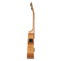 Tiki 2 Series Mahogany Flame Top Tenor Electric Ukulele with Gig Bag Natural Satin