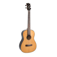 Tiki 22 Series Spruce Solid Top Electric Baritone Ukulele with Hard Case Natural Gloss