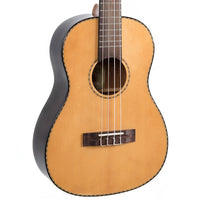 Tiki 22 Series Spruce Solid Top Electric Baritone Ukulele with Hard Case Natural Gloss