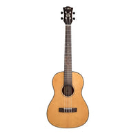 Tiki 22 Series Spruce Solid Top Electric Baritone Ukulele with Hard Case Natural Gloss