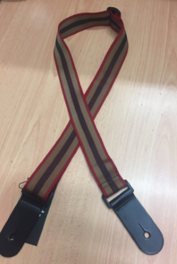 Ukulele Strap XTR LS303 Poly Red Brown Stripe