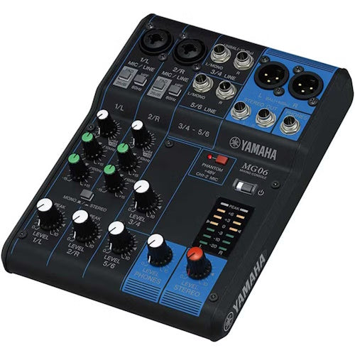 Yamaha MG06 6 Channel Mixing Console with D-PRE Mic Preamps