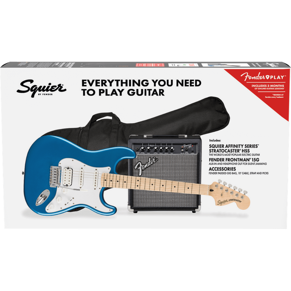 Affinity Series Stratocaster HSS Pack Lake Placid Blue Maple